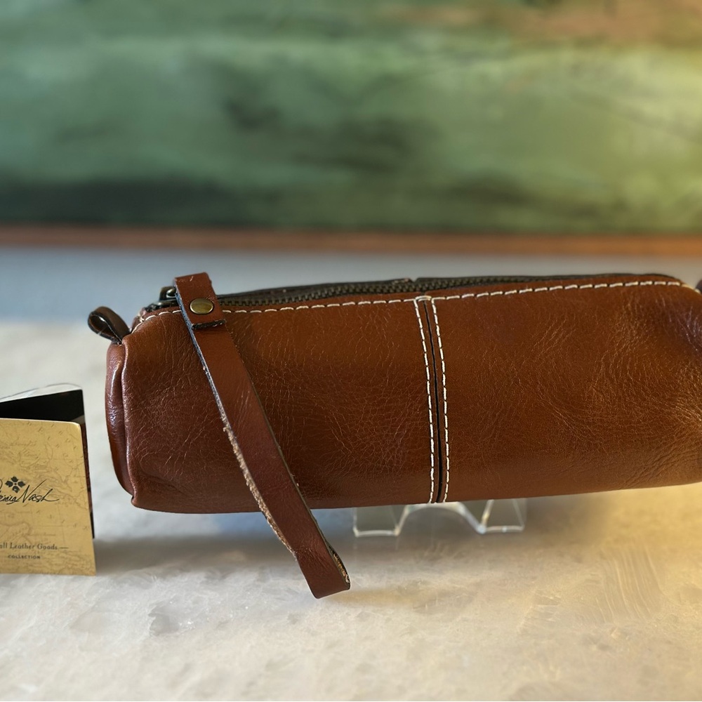 Patricia Nash Brown Leather Isla Oblong Bag NWT